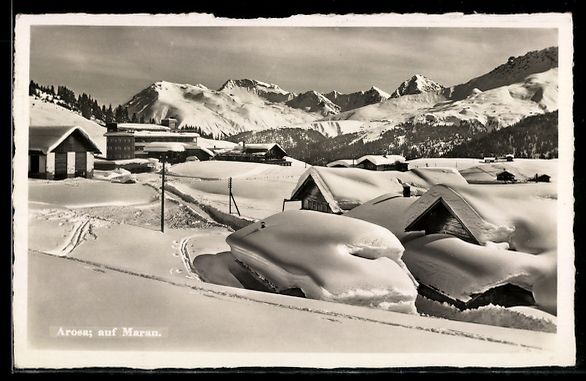 Cartoline postali: AK Arosa, Auf Maran, Winteransicht – Usato da Berlin venduto da bartko-reher