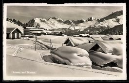 AK Arosa, Auf Maran, Winteransicht