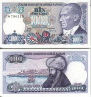 Türkei 1000 Lira  unz bankfrisch