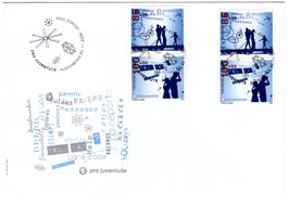 Pro Juventute 2009 Zusammendrucke auf offiziellem FDC