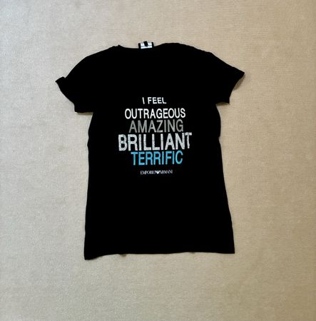 Emporio Armani T-Shirt schwarz Grösse 44 Baumwolle