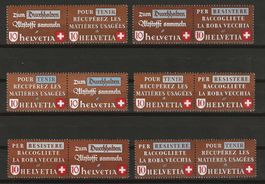 1942 : Serie Nr. Z33a - Z33f, postfrisch ** KP 210.--
