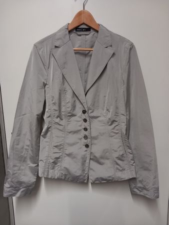 Marc Cain Seide/Microfaser Blazer, hellgrau, Gr. N5 (ca M)