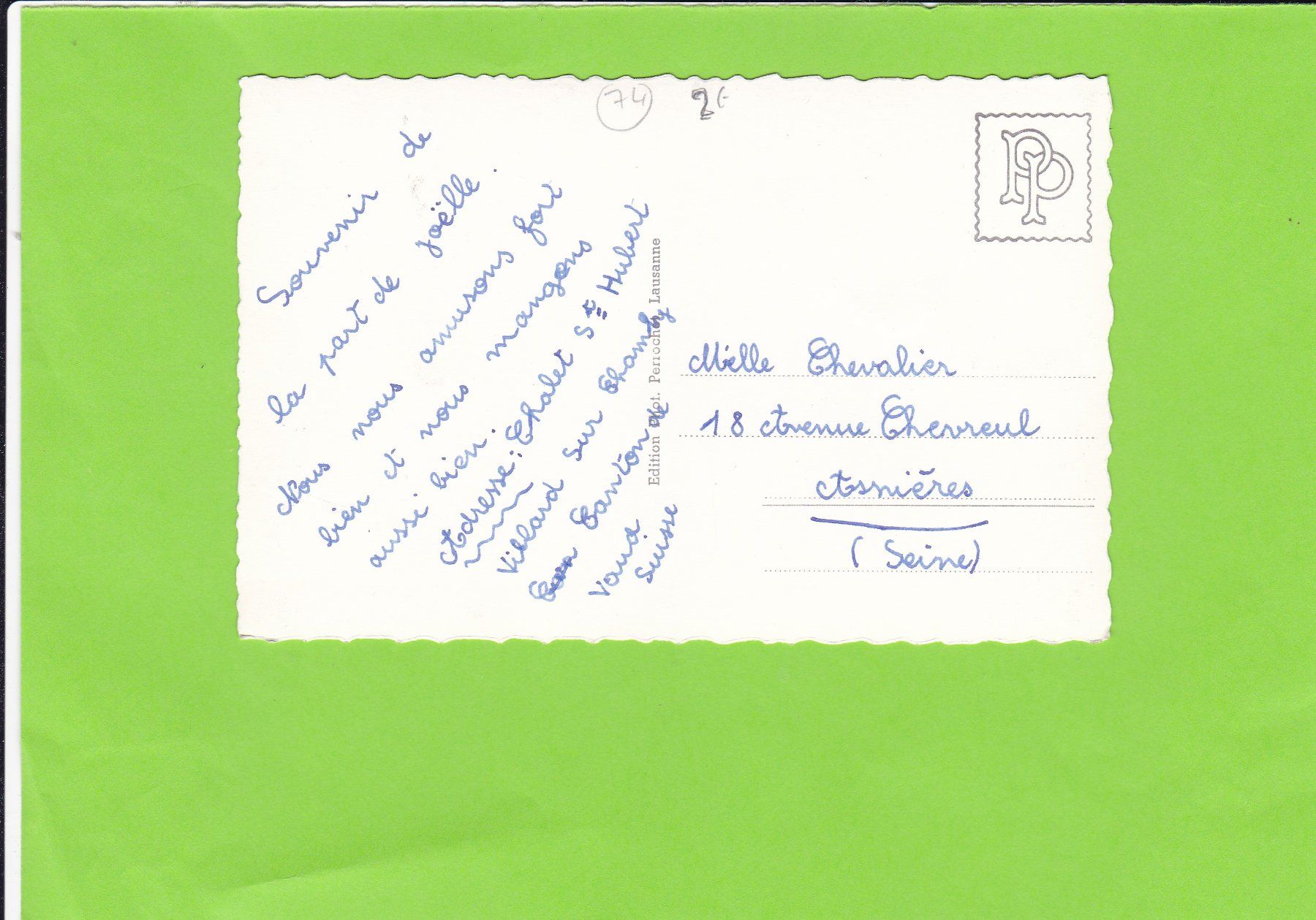 Cartoline postali: Vallon de Villard s/Chamby – Usato da St. Peterzell venduto da neckertal 1