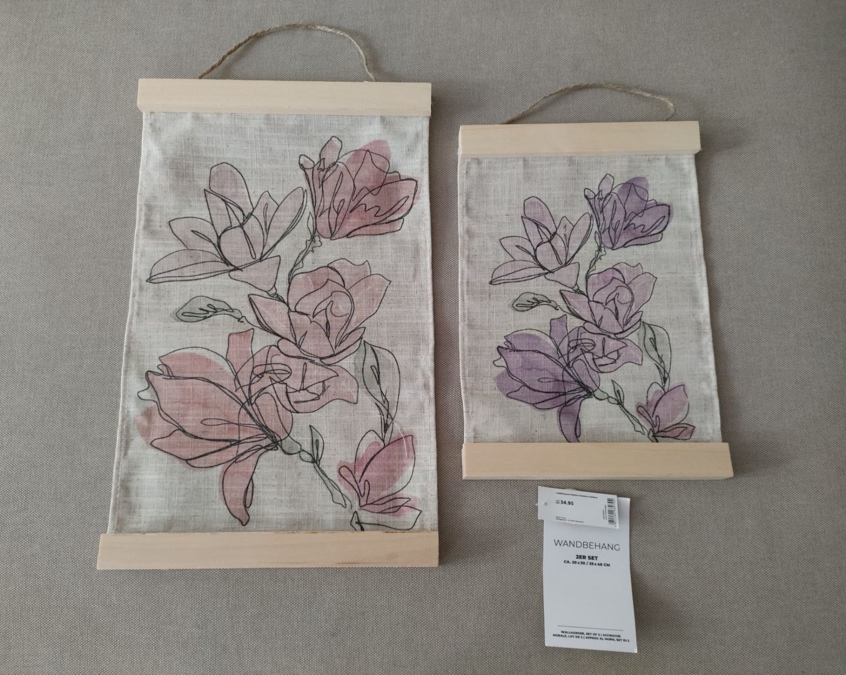 Tutte le decorazioni: Wandbehang 2er Set- 70% Rabatt! – Nuovo (secondo la descrizione) da Bern venduto da Lidia.5