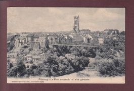 FRIBOURG - Pont Suspendu - 1908