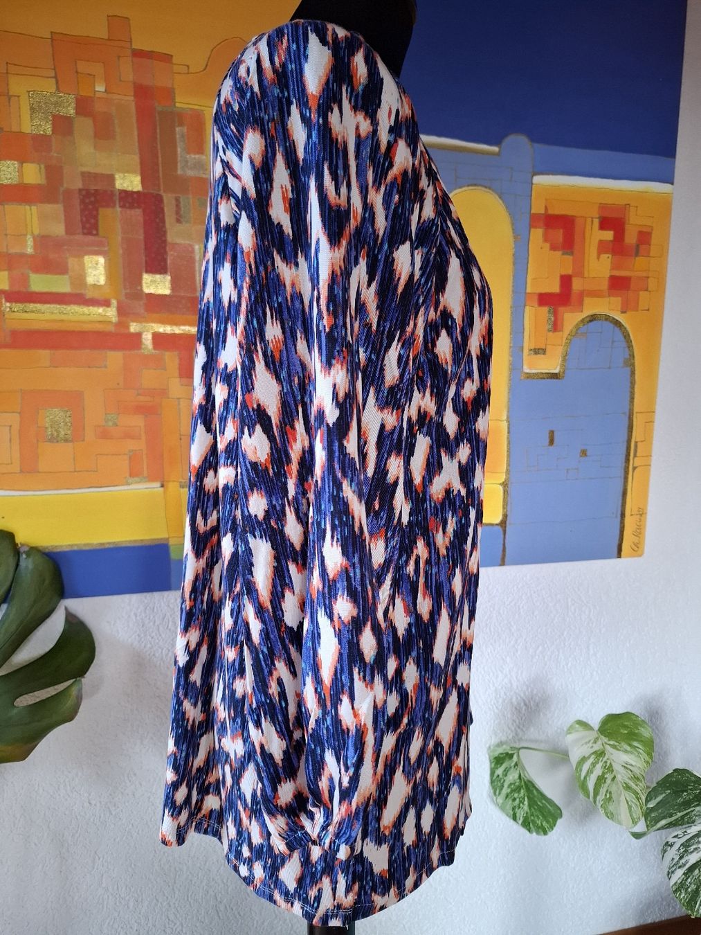 Tuniche: Damen Bluse tunika Gr L 40 42 Blau Orange trendy basic 3000 – Usato da Vinelz venduto da sonnenmond77 6