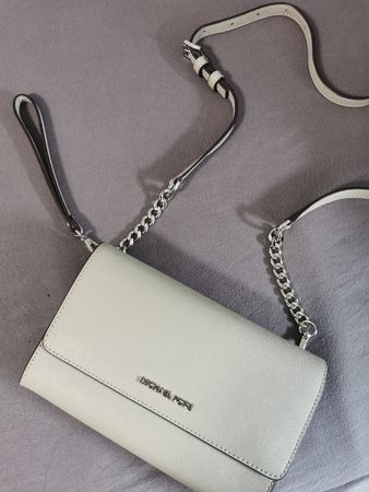 Michael Kors Tasche Kette Leder Grau Sommer Top Zustand
