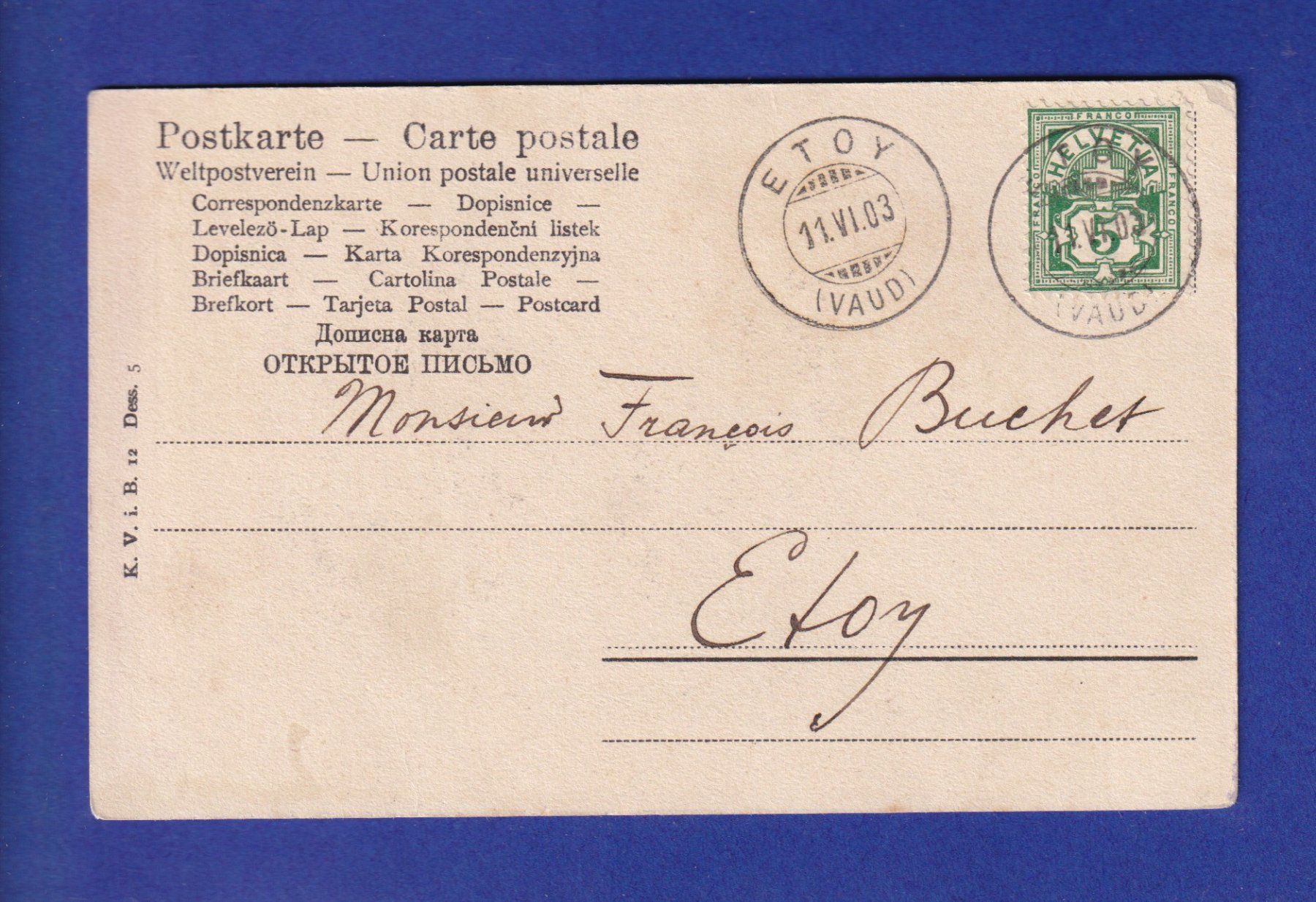 Cartoline postali: ENFANT - Dans les champs – Usato da Pully venduto da nicecards-shop 1