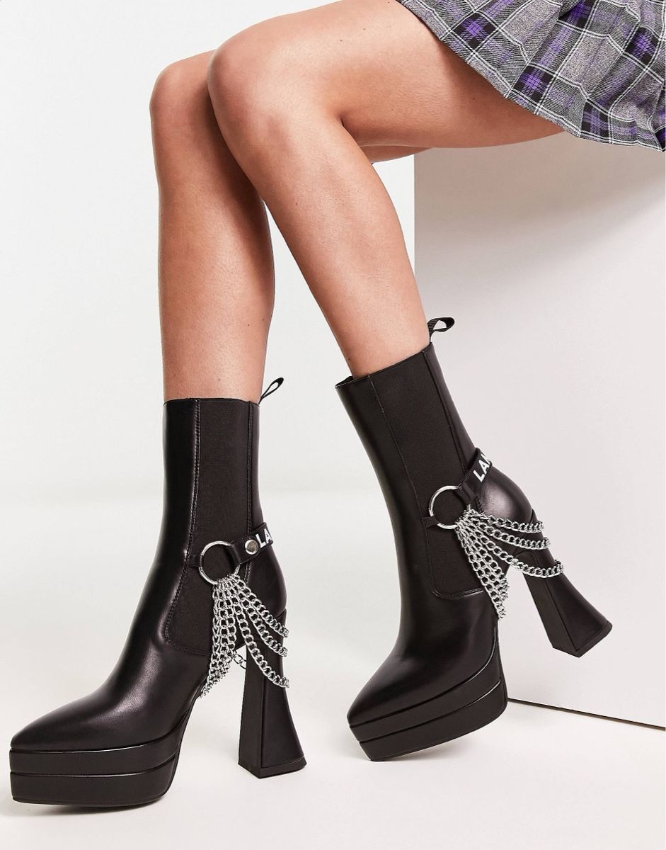 Damenschuhe: LAMODA Plateaustiefelette – Neu und originalverpackt aus Zürich von luxuryoutlet1