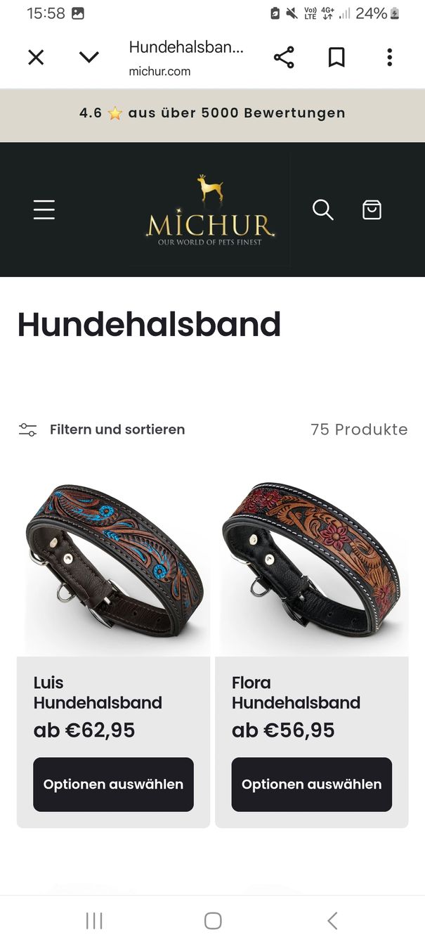Leine & Halsband: Michur Hundehalsband Luis – Neu und originalverpackt aus Flumserberg Bergh von kbl_rv2y 5