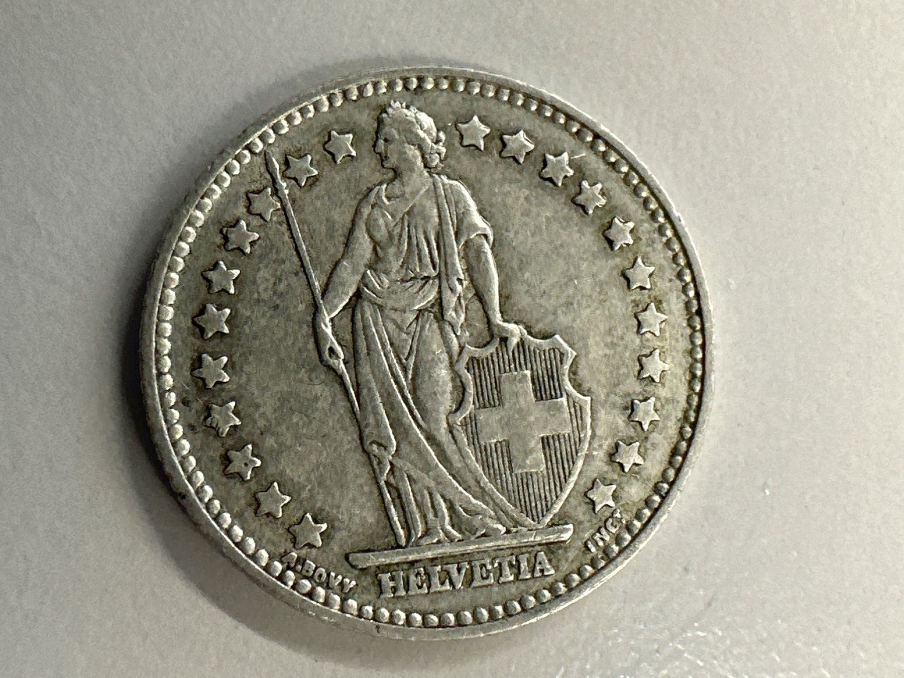 Tutti le monete: 1 Fr. Silber Schweiz 1955 ss – Usato da Herisau venduto da herau 1