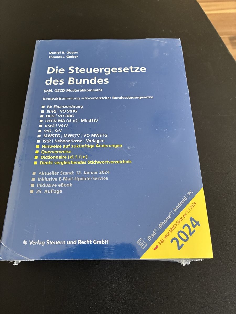 Libri: Die Steuergesetze des Bundes – Nuovo e nell'imballaggio originale da Unterengstringen venduto da Cipsi