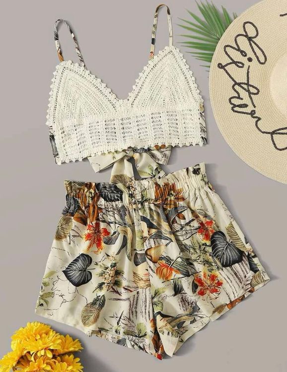 Goosudu Solid Tank Top & Shorts Set