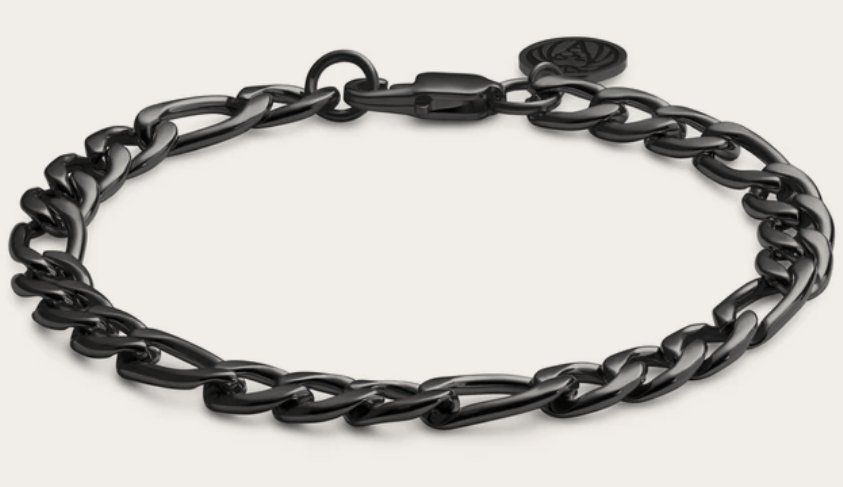 Armbänder & -reifen: Gunmetal Figaro Kette Armband – Neu und originalverpackt aus Selkingen von Eishase