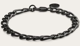 Gunmetal Figaro Kette Armband