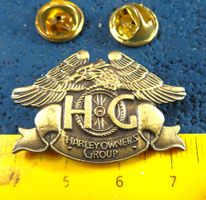 HD HARLEY-DAVIDSON HOG 2NÄGEL-PIN KUPFRIG GESTEMPELT VINTAGE