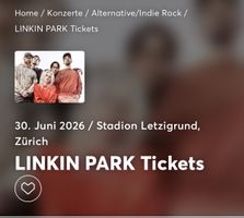 2x Linkin Park Aisle Seats,  30. Juni 2026 Zürich