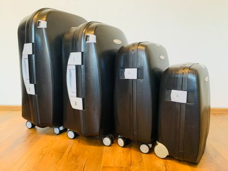 Polypropylen Kofferset Koffer 4-teilig Robust in Schwarz NEU