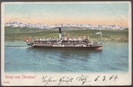 Zürichsee  Schiff  WAEDENSWEIL  1904