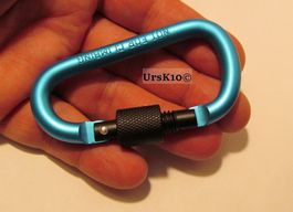 NEUER Karabiner mit Gewindesicherung Gr. 80 mm