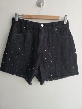Shorts mit Glitzersteinchen Gr. M