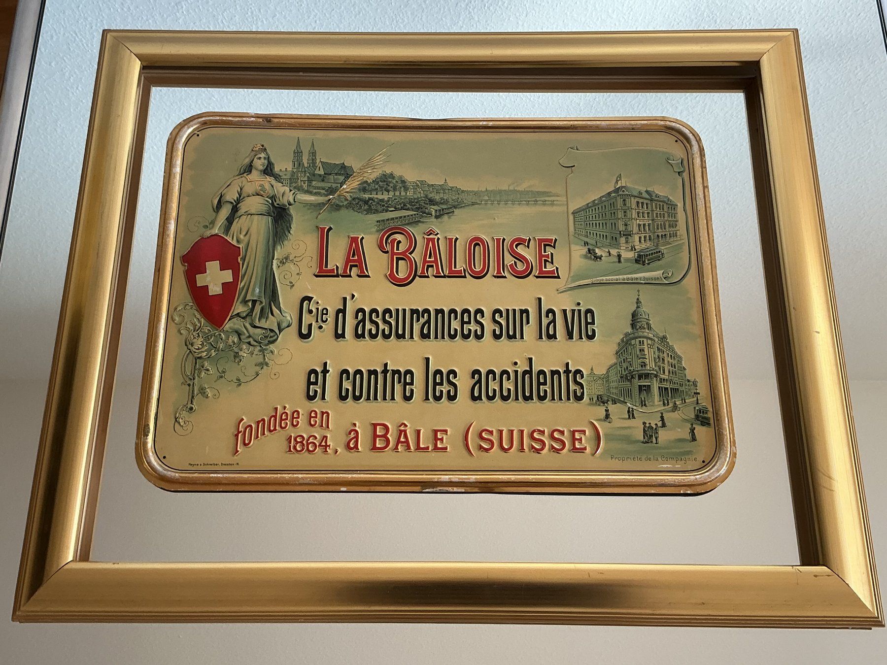 Insegne: Plaque Ancienne Bâloise Assurance (1880-1900) – Usato da Genève venduto da o9technologies