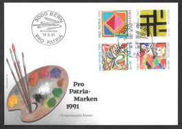 FDC Pro Patria Serie 1991 schön illustriert ET 14.5.1991