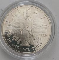 Gedenkmünze Liberty 1789-1989 Silber neuwertig