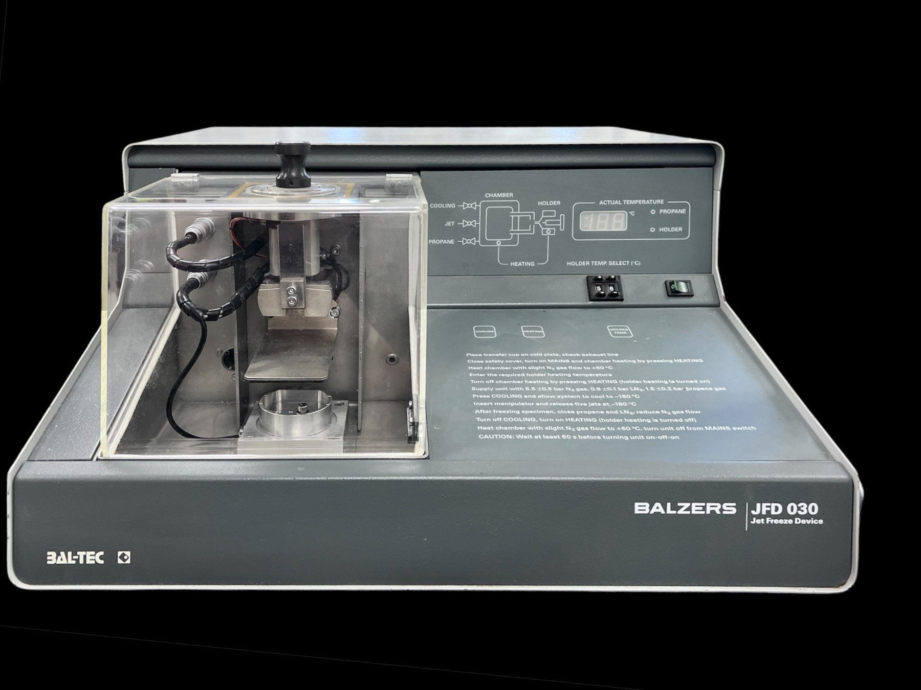 Laborzubehör: Balzers Bal-Tec/Leica JFD 030 Jet Freeze Device – Gebraucht aus Niederdorf von LeptonAG_Labor 1