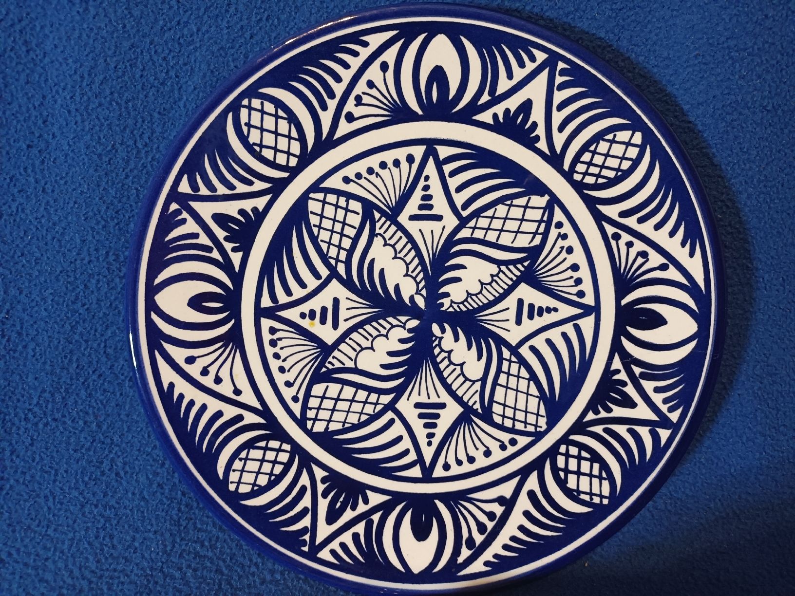 Tutte le decorazioni: 7 Blaue Keramikteller, Wandteller, Spanien, Handbemalt – Usato da Basel venduto da Mippo131 7