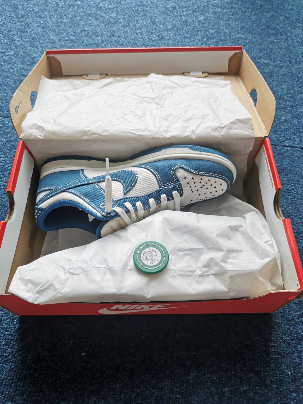 Nike Scarpe da uomo: Nike Dunk Low Industrial Blue Sashiko, Gr. 41 – Nuovo e nell'imballaggio originale da Kindhausen venduto da hommytilfiger 8