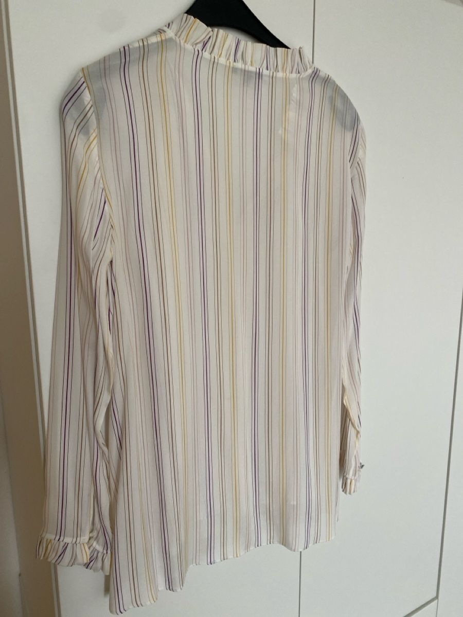Massimo Dutti Camicette: Massimo Dutti striped ruffle neck blouse size 38, perfect fo – Nuovo (secondo la descrizione) da Herrliberg venduto da non_5qdb 4
