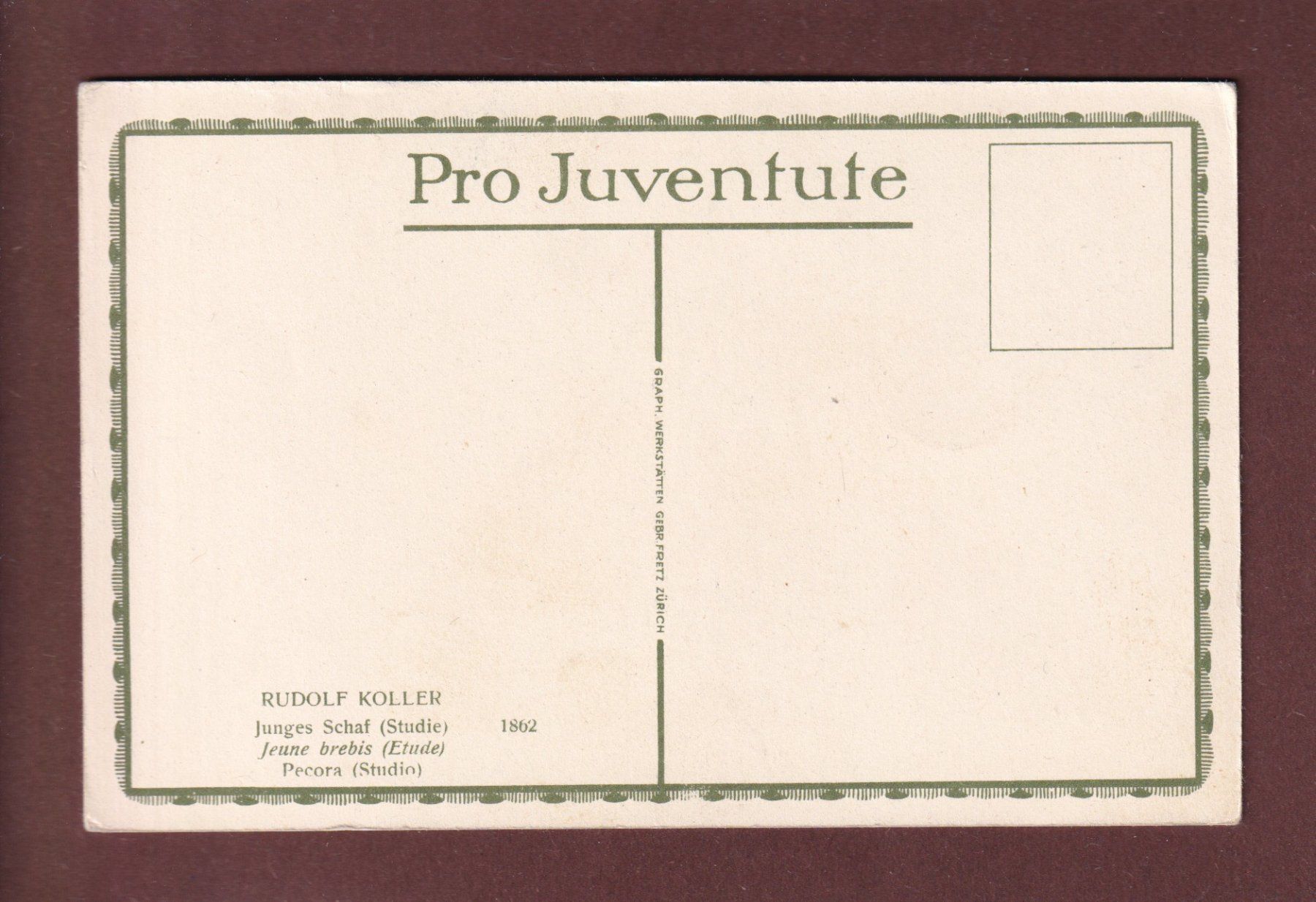 Cartoline postali: PRO JUVENTUTE - Schaf bei Koller – Usato da Pully venduto da nicecards 1