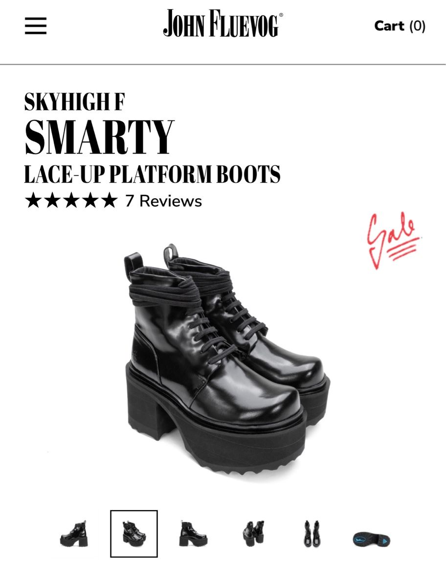 Scarpe da uomo: Fluevog Skyhigh Smarty black platform boots – Usato da Zürich venduto da dbi_8v5f