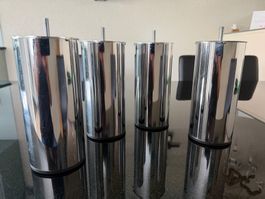 Möbelbeine 4er Set Metall Chrom neu
