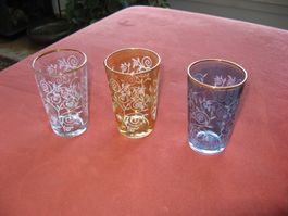 3 wunderschöne Teegläser