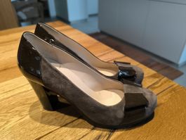 Marco Rialdi Pumps Gr. 38, Wildleder/Lack