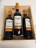 G 754 ) 3 Flasche 7.5 El. Rotwein in Holzkiste 2003