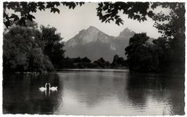 Bad Ragaz, Rheinparkanlage, gelaufen 1956