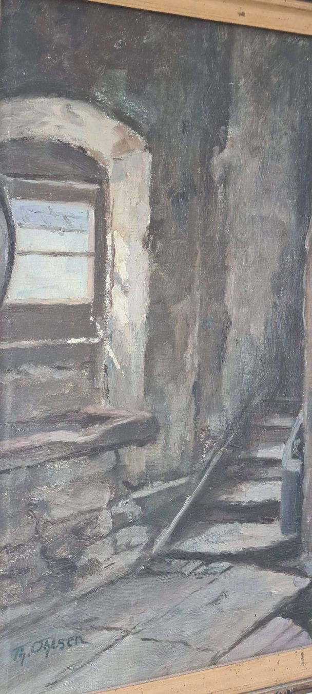 Dipinti: Orginal Gemälde th. Olsen 1854-1932 – Usato da Seengen venduto da storm24 1