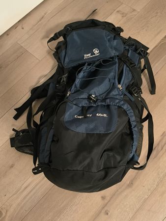 Rucksack "New Outlander" Kapazitaet 60+5L blau-schwarz
