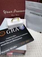 Bague argent avec diamants de moissanite de 0,5 ct GRA