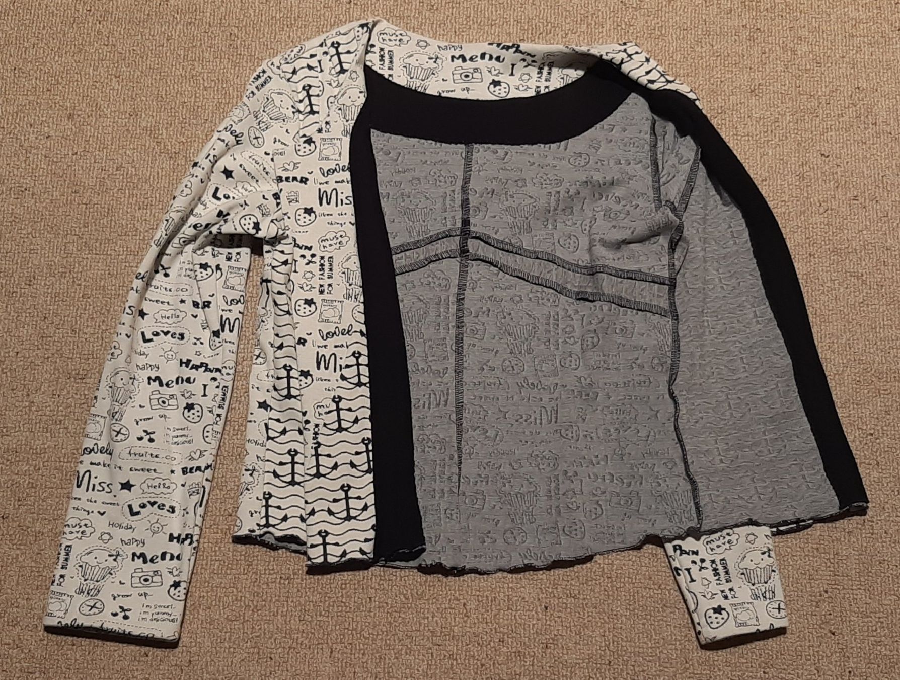 Giacche: Jersey-Jacke mit diversen Mustern, Top Zustand, Gr. 38 – Usato da Thun venduto da koehr 2