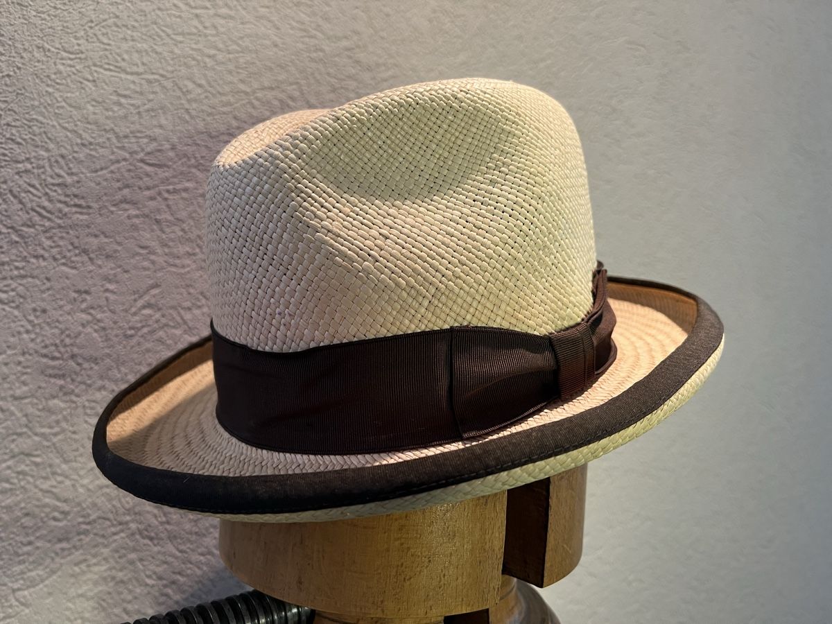 Chapeaux, bonnets & casquettes: Strohhut Homburger Troncacrelli Barbisio Gr. 57  – D'occasion à Reiden par HerrJacques 1