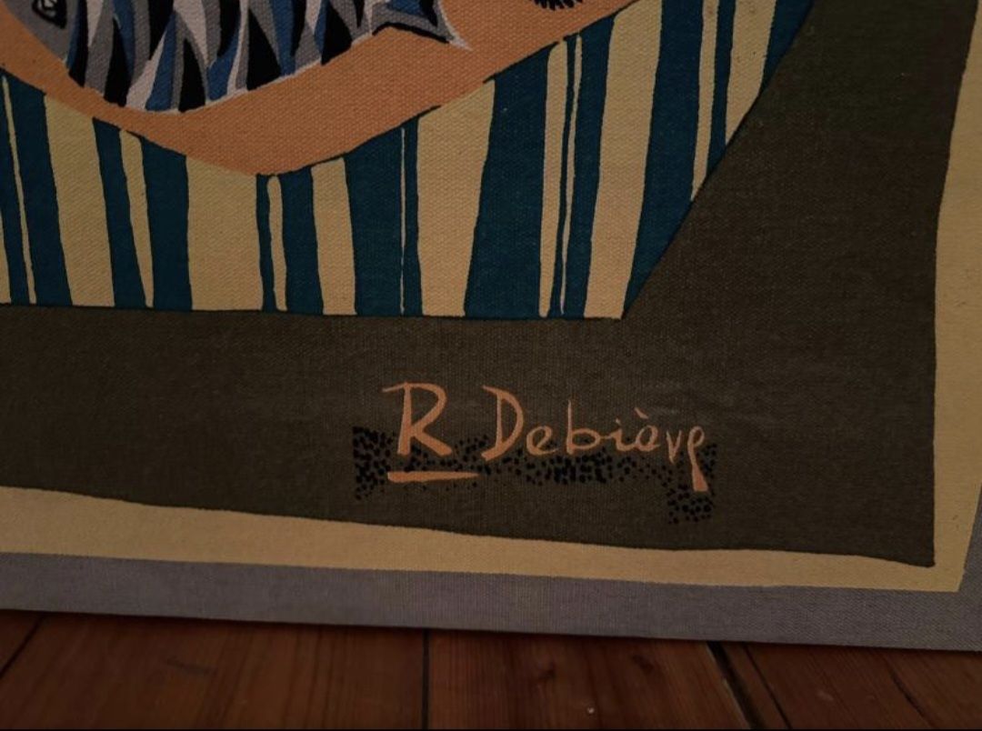 Dipinti: Le Remailleur De Filet - Tapestry by Robert Debieve – Usato da Genève venduto da Gigs007 1