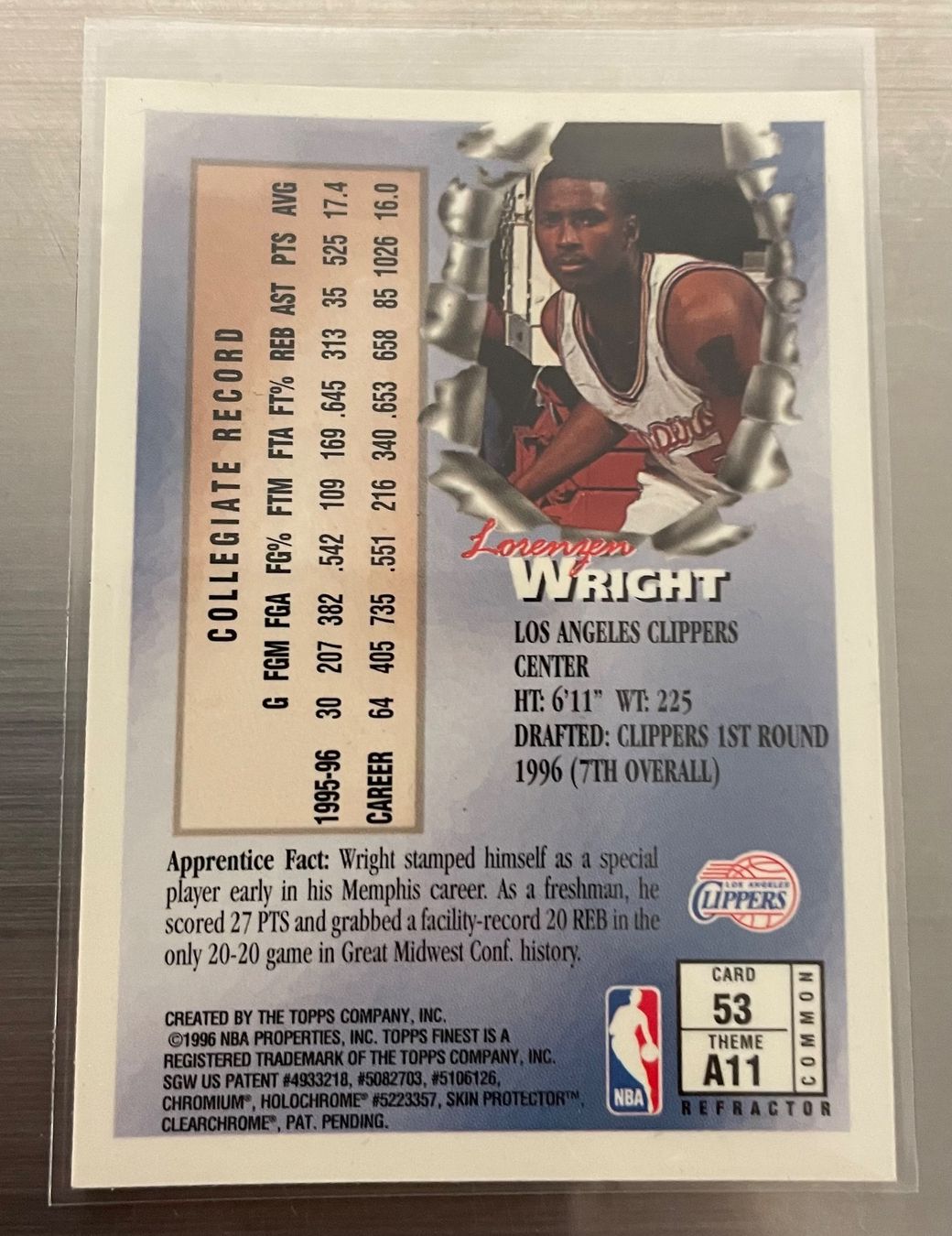Nba Sammelbilder & Trading cards: NBA Lorenzen Wright Finest Refractor Rookie Card – Neu (gemäss Beschreibung) aus Muttenz von joba23 1