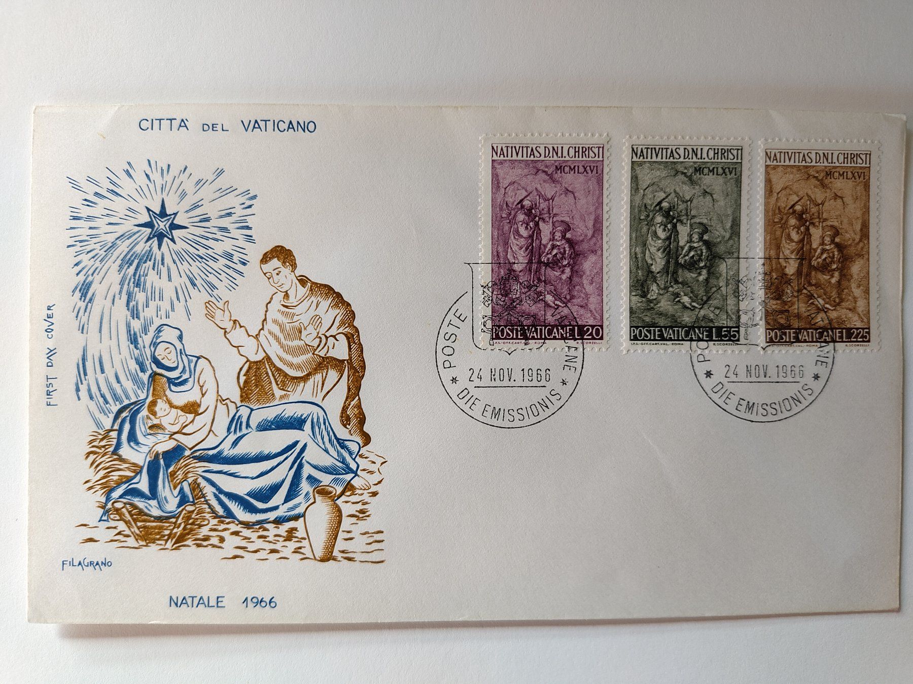 Tutti i francobolli: Ersttagsbrief Vatikan Weihnachten 1966 – Usato da Sarnen venduto da DokRak