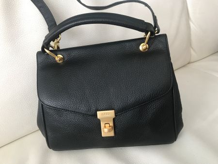 MEDICI handmade Leder Handtasche in Schwarz, Top Zustand