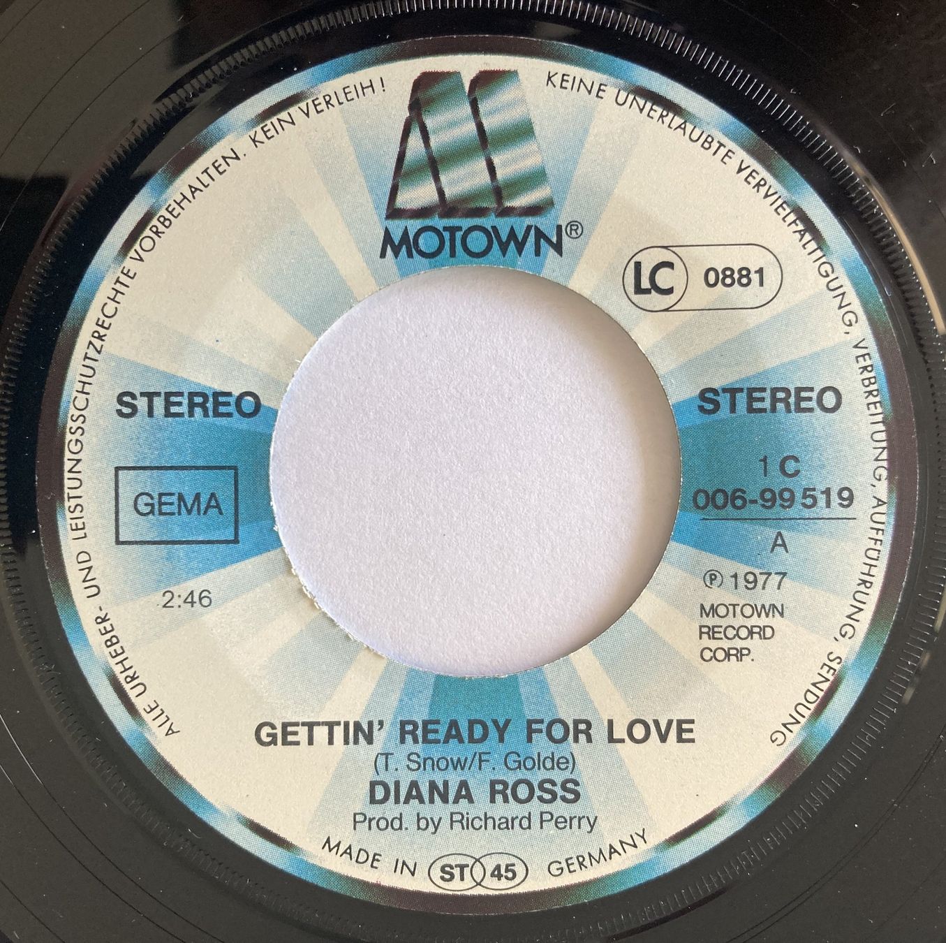 Schallplatten: DIANA ROSS - GETTIN' READY FOR LOVE – Gebraucht aus Bottens von hotter-than-hell 2